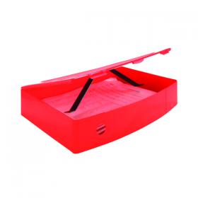 Q-Connect Polypropylene PolyBox File Foolscap Red KF04104 KF04104