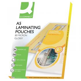 Q-Connect A5 Laminating Pouch 160 Micron (Pack of 100) KF04106 KF04106