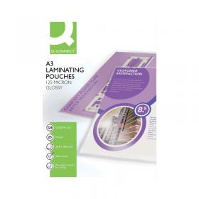 Q-Connect A3 Laminating Pouch 250 Micron (Pack of 25) KF04128 KF04128