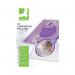 The image shows a pack of 25 Q-Connect A3 laminating pouches with a thickness of 250 microns. The pouches feature the Q-Connect logo and are designed to protect and preserve documents. The packaging is marked with the product name and brand.
