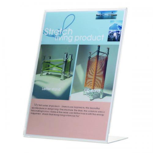 Cheap Stationery Supply of Q-Connect Slanted Sign Holder L-Shape Side-Loading A4 KF04177 KF04177 Office Statationery