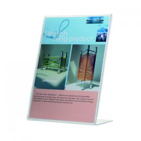 Q-Connect Slanted Sign Holder L-Shape A5 (Side loading made from sturdy plastic) KF04178 KF04178