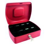 Q-Connect Red 10 Inch Cash Box KF04251 KF04251