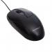 The photograph features a sleek, black Q-Connect mouse with a scroll wheel. The ergonomic design fits comfortably in the hand while the smooth scroll wheel allows for easy navigation. The Q-Connect logo is prominently displayed on the top of the mouse.