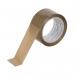 This picture shows a pack of Q-Connect Low Noise Polypropylene Packaging Tape. The tape is brown in color and measures 50mmx66m in size. The pack contains 6 rolls of tape.