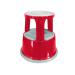 Q-Connect Red Metal Step Stool KF04843