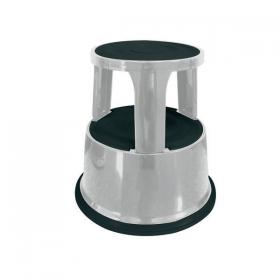 Q-Connect Metal Step Stool Light Grey KF04844 KF04844