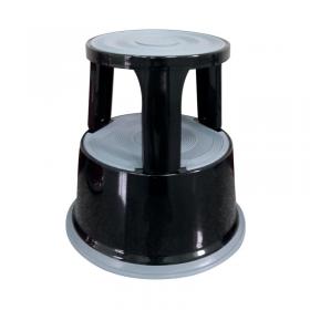 Q-Connect Black Metal Step Stool KF04845 KF04845