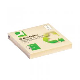 Q-Connect Quick Notes Recycled 76x76mm Yellow (Pack of 12) KF05609 KF05609