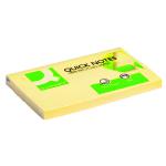 Q-Connect Recycled Quick Notes 76 x 127mm Yellow (Pack of 12) KF05610 KF05610