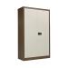 Jemini 2 Door Storage Cupboard Metal 420x960x1810mm Coffee/Cream KF08082 KF08082