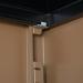 Jemini 2 Door Storage Cupboard Metal 420x960x1810mm CoffeeCream KF08082 KF08082