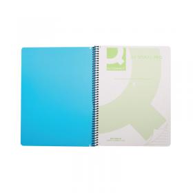 Q-Connect Spiral Bound Polypropylene Notebook 160 Pages A5 Blue (5 Pack) KF10034 KF10034