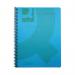 Q-Connect Spiral Bound Polypropylene Notebook 160 Pages A5 Blue (5 Pack) KF10034 KF10034