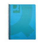 Q-Connect Spiral Bound Polypropylene Notebook 160 Pages A5 Blue (5 Pack) KF10034 KF10034