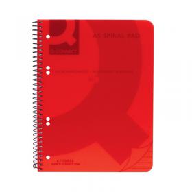 Q-Connect Spiral Bound Polypropylene Notebook 160 Pages A5 Red (5 Pack) KF10035 KF10035