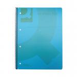 Q-Connect Spiral Bound Polypropylene Notebook 160 Pages A4 Blue (5 Pack) KF10037 KF10037