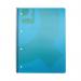 Q-Connect Spiral Bound Polypropylene Notebook 160 Pages A4 Blue (5 Pack) KF10037 KF10037