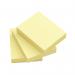 This photograph shows a pack of 12 yellow Q-Connect Quick Notes, each measuring 51x76mm. The notes are attached to a Q-Connect Post-it & Re-Move Products board, ready to be used for quick reminders and note-taking. The bright yellow color stands out and catches the eye.