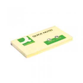 Q-Connect Quick Notes 76 x 127mm Yellow (Pack of 12) KF10503 KF10503