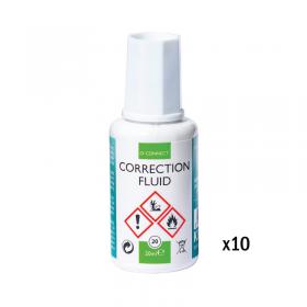 Q-Connect Correction Fluid 20ml (10 Pack) KF10507Q KF10507Q