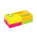 The photo shows a pack of Q-Connect Post-it and Re-Move Products. The pack contains 12 Quick Notes, each measuring 76 x 76mm, in vibrant neon colors. These products are must-haves for any office or study space.