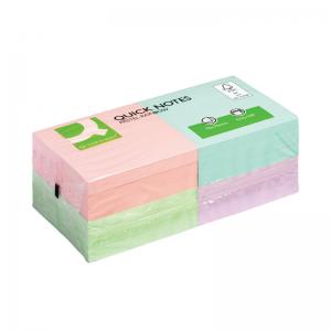 Q-Connect Quick Notes 76x76mm Pastel Pack of 12 KF10509 KF10509