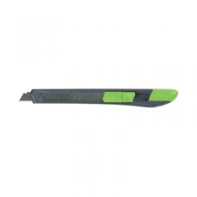 Q-Connect Light Duty 9mm Cutting Knife BlackGreen 120BC KF10631