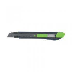 Q-Connect Heavy Duty 18mm Cutting Knife BlackGreen 68BC KF10634