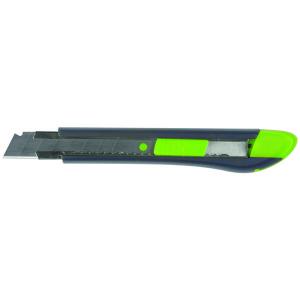 Image of Q-Connect Heavy Duty 18mm Cutting Knife BlackGreen 68BC KF10634