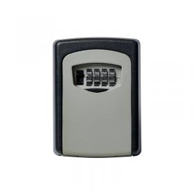 Q-Connect 4-Digit Combination Lock Key Box Stainless SteelAluminium Grey KF11403 KF11403