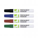 Q-Connect Permanent Marker Bullet Tip 4mm Assorted Pack of 4 KF11712 KF11712
