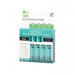Q-Connect USB C Rechargeable Lithium Batteries Mignon AA (Pack of 4) KF14129 KF14129