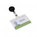 Q-Connect Rigid Credit Card Sized Name Badge Holder and Clip (Pack of 10) KF14148 KF14148