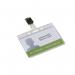 Q-Connect Rigid Credit Card Sized Name Badge Holder and Clip (Pack of 10) KF14148 KF14148