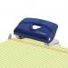 Q-Connect Lightweight Metal Desk Hole Punch Blue KF14215 KF14215
