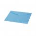 Q-Connect Recycled Polypropylene Folder Transparent A4 Blue (Pack of 12) KF14418 KF14418