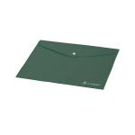 Q-Connect Recycled Polypropylene Folder Transparent A4 Green (Pack of 12) KF14419 KF14419