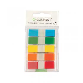 Q-Connect Page Markers 1/2 Inch Assorted (100 Pack) KF14966 KF14966