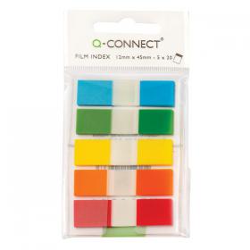 Q-Connect Page Markers 1/2 Inch Assorted (Pack of 100) KF14966 KF14966