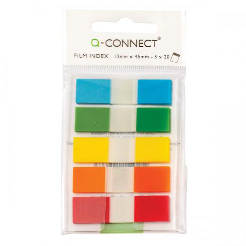 Cheap Stationery Supply of Q-Connect Page Markers 1/2 Inch Assorted (Pack of 100) KF14966 KF14966 Office Statationery