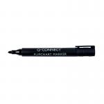 Q-Connect Flipchart Marker Pen Bullet Tip Black (Pack of 10) KF15392 KF15392