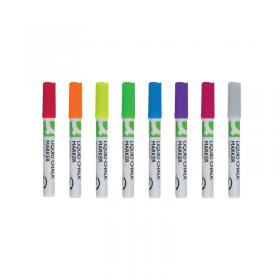 Q-Connect Chalk Markers Medium Tip Assorted (Pack of 8) KF16281 KF16281