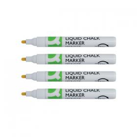 Q-Connect Chalk Markers Medium Tip White (Pack of 4) KF16282 KF16282