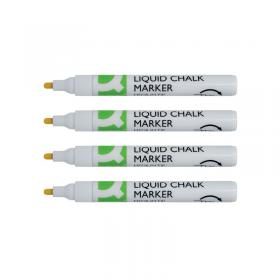 Q-Connect Chalk Markers Medium Tip White (Pack of 4) KF16282 KF16282