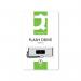 Q-Connect USB 3.0 Slider 16GB Flash Drive Silver/Black KF16369 KF16369