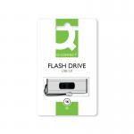 Q-Connect USB 3.0 Slider 16GB Flash Drive SilverBlack KF16369 KF16369