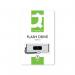 Q-Connect USB 3.0 Slider 16GB Flash Drive SilverBlack KF16369 KF16369