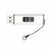 Q-Connect USB 3.0 Slider 16GB Flash Drive SilverBlack KF16369 KF16369
