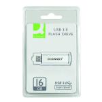 Q-Connect USB 3.0 Slider 16GB Flash Drive Silver/Black KF16369 KF16369